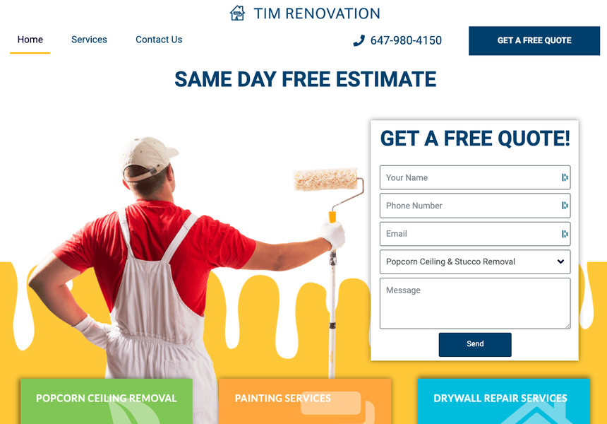 Cover photo of Tim Popcorn Ceiling Removal Toronto, ON